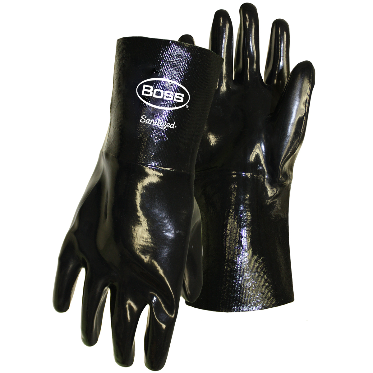 BOSS ブラック レザー手袋 Boss Gloves